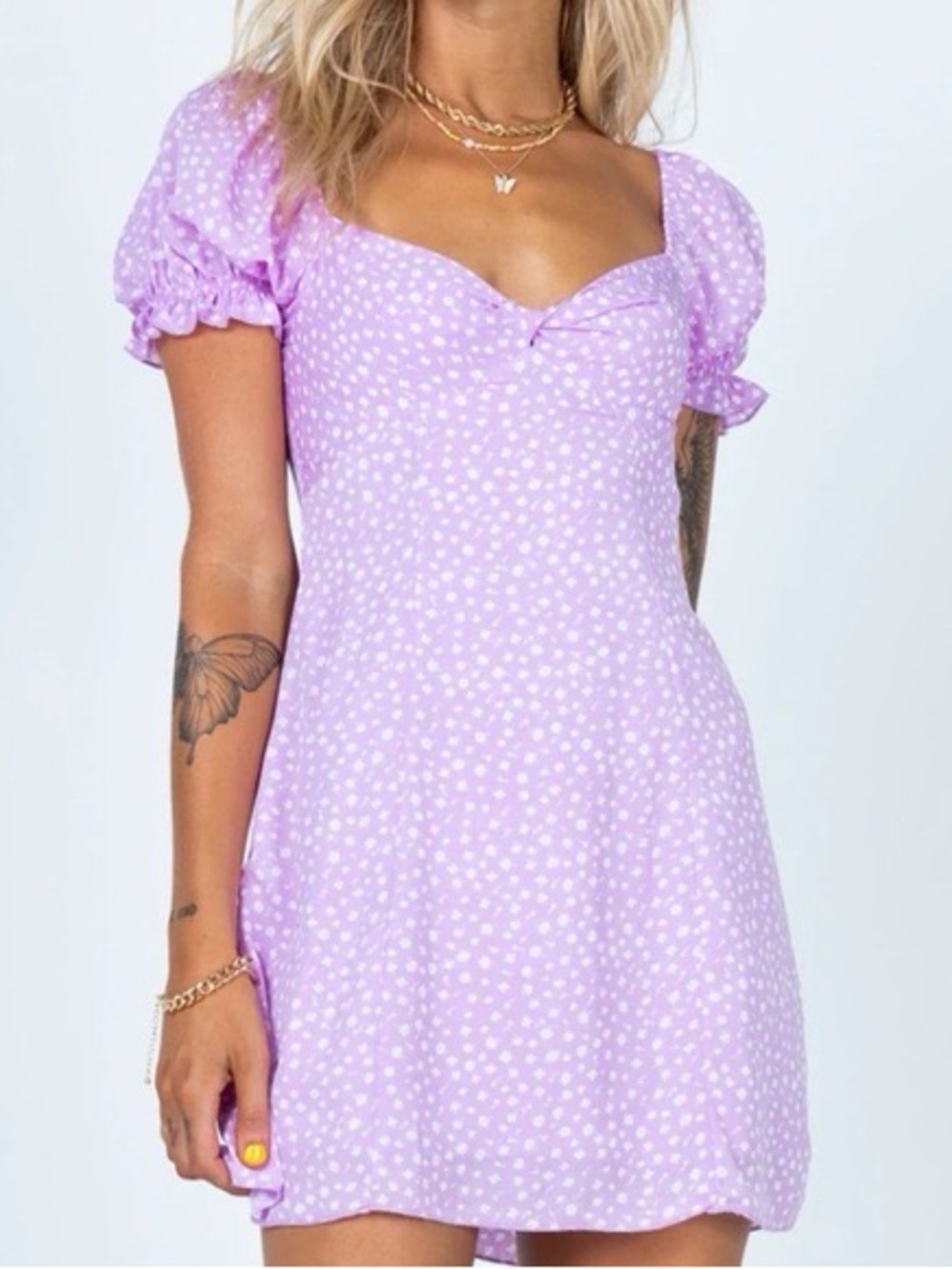 Princess Polly Freyah Mini Dress Purple Floral US 6